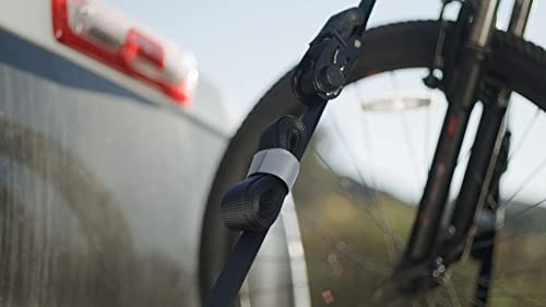 Rhino USA Ratchet Tie Down Straps (4PK) - 1,823lb Guaranteed Max Break Strength, Includes (4) Premium 1" x 15' Rachet Tie Downs with Padded Handles. Best for Moving, Securing Cargo